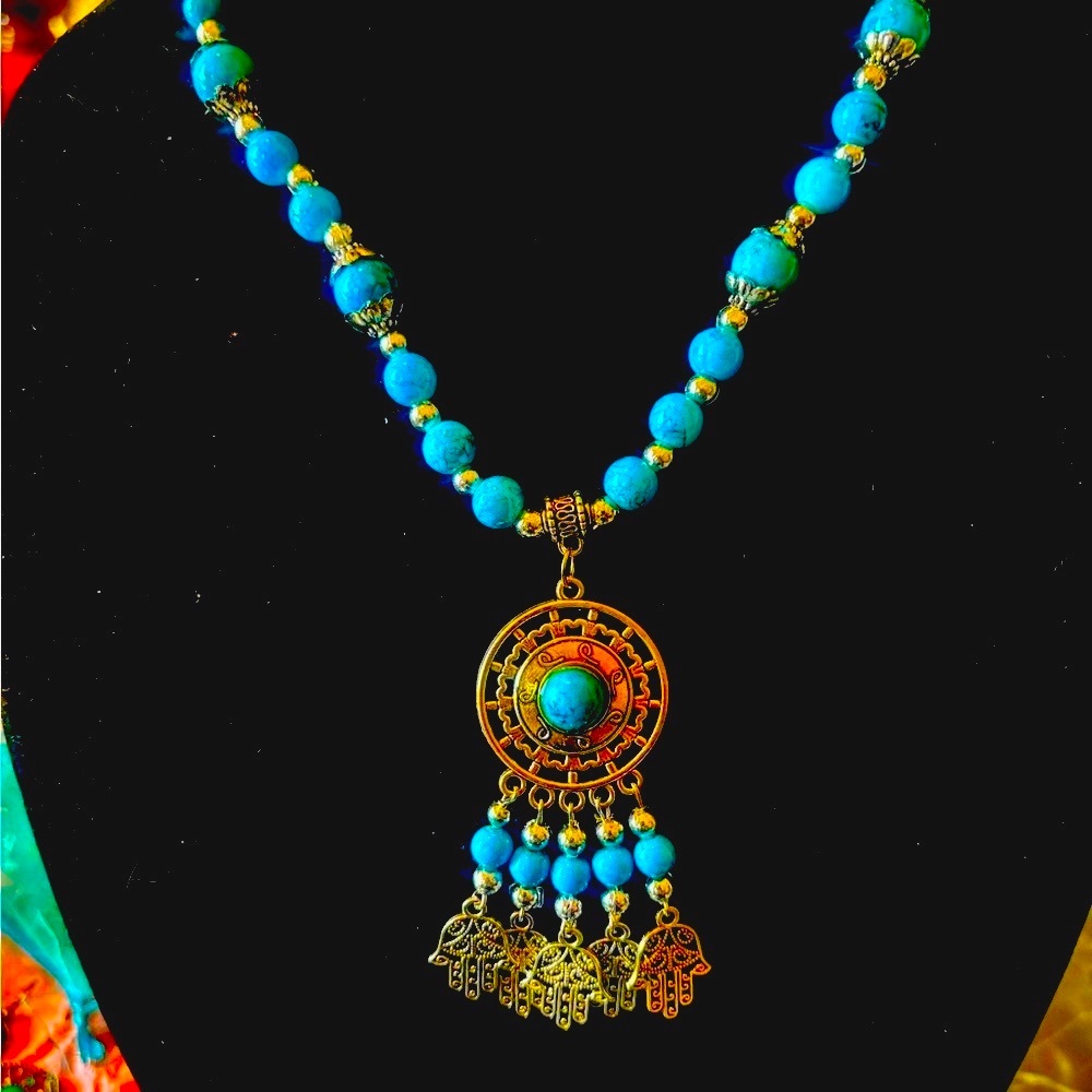 Antique style Mediterranean Necklace.